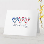 米国国旗の愛国的なハート7月4日スイートランドo カード (黄色い花)