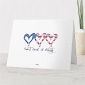 米国国旗の愛国的なハート7月4日スイートランドo カード (裏面)
