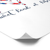 米国国旗の愛国的なハート7月4日スイートランドo ポスター (角)