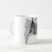 米国国旗の愛国的なヴィンテージ芸術 コーヒーマグカップ (正面左)