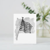 米国国旗の愛国的なヴィンテージ芸術 ポストカード (スタンド正面)