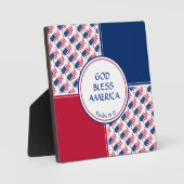 米国国旗の愛国的な聖なる書物、 経典神の祝福 フォトプラーク (正面)