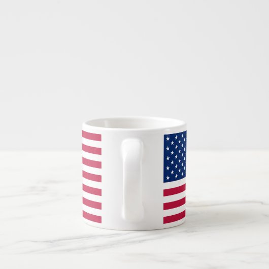 米国国旗の愛国的モノグラム エスプレッソカップ (裏面)