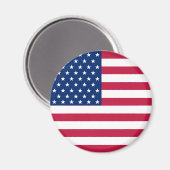 米国国旗の愛国的ラウンド冷蔵庫用マグネット マグネット (正面/裏面)