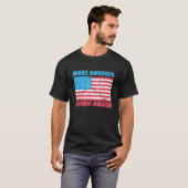 米国国旗の愛国者を再び統一する Tシャツ (正面フル)