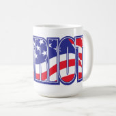 米国国旗の愛国者 コーヒーマグカップ (正面右)