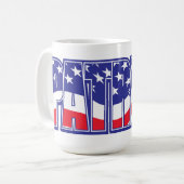 米国国旗の愛国者 コーヒーマグカップ (正面左)