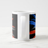 米国国旗の愛国花火 ジャンボコーヒーマグカップ (裏面)