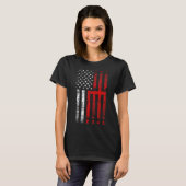 米国国旗の手動変速 Tシャツ (正面フル)