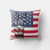 米国国旗の手 クッション (裏面)