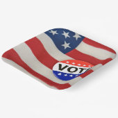 米国国旗の投票ボタン ペーパープレート (傾斜あり)