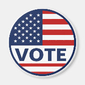 米国国旗の投票 マグネット (正面)