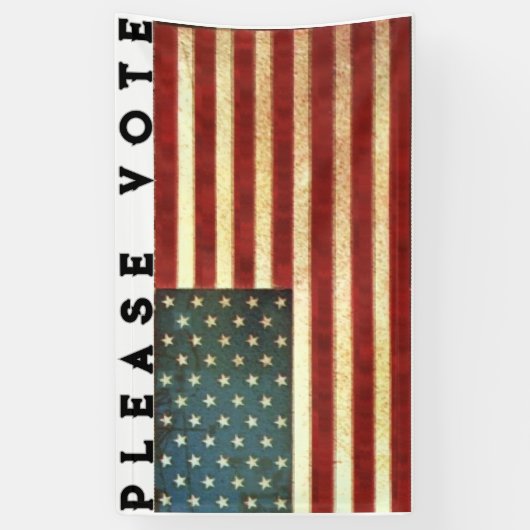 米国国旗の投票 横断幕 (縦)