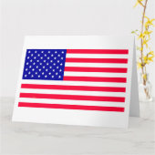 米国国旗の折り畳みグリーティングカード カード (黄色い花)