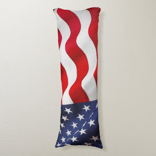 米国国旗の抱き枕 ボディピロー (正面縦)
