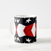 米国国旗の抽象芸術 コーヒーマグカップ (正面左)