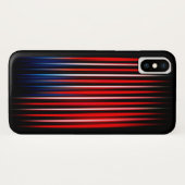 米国国旗の抽象芸術 ストライプの Case-Mate iPhoneケース (裏面(横))