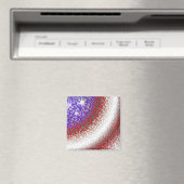 米国国旗の抽象芸術 マグネット (インサイチュ (食洗機))