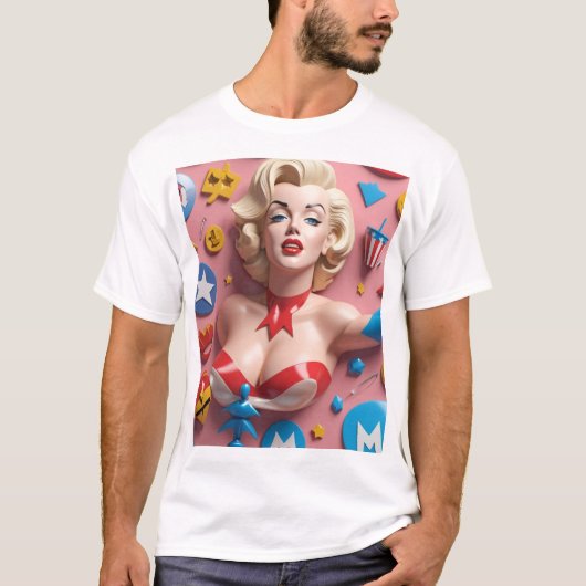 米国国旗の抽象芸術 Tシャツ (正面)