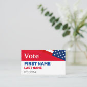 米国国旗の政治キャンペーエレガントンの名刺 名刺 (スタンド正面)