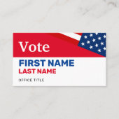 米国国旗の政治キャンペーエレガントンの名刺 名刺 (正面)