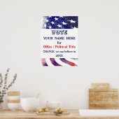 米国国旗の政治キャンペ大統領のーン ポスター (キッチン)