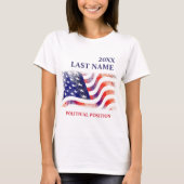 米国国旗の政治運動 Tシャツ (正面)