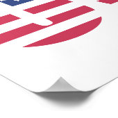 米国国旗の文字デザイン ポスター (角)