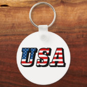 米国国旗の文字 キーホルダー (正面)