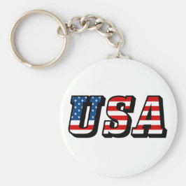 米国国旗の文字 キーホルダー