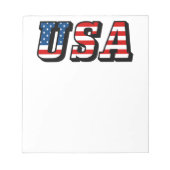 米国国旗の文字 ノートパッド (正面)