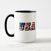 米国国旗の文字 マグカップ (左)