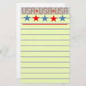 米国国旗の文房具 便箋 (正面/裏面)
