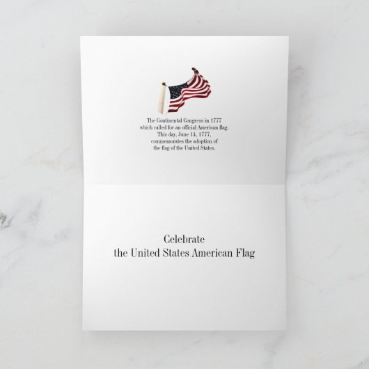 米国国旗の日 カード (内部)