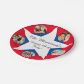 米国国旗の日（日）赤・青・白パップ ペーパープレート (アングル)