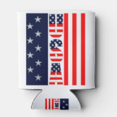 米国国旗の星とストライプカスタム 缶クーラー (裏面)