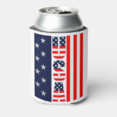 米国国旗の星とストライプカスタム 缶クーラー (缶裏面)