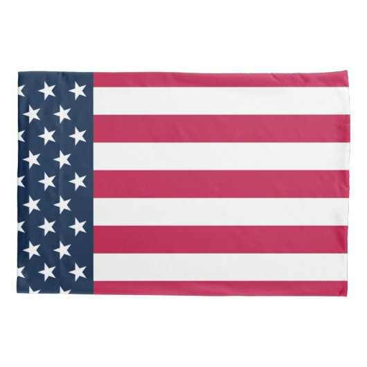 米国国旗の星とストライプ枕ケース 枕カバー (裏面-左)