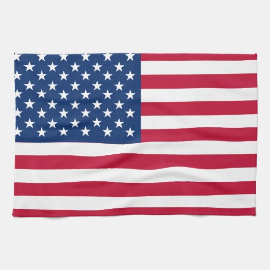 米国国旗の星とストライプ キッチンタオル (横)