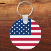 米国国旗の星とストライプ キーホルダー (正面)