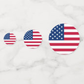 米国国旗の星とストライプ コンフェッティ (正面)