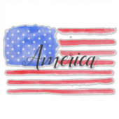 米国国旗の星とストライプ シール (正面)