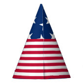 米国国旗の星とストライプ パーティーハット (裏面)