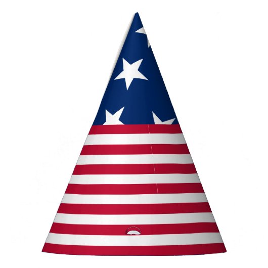 米国国旗の星とストライプ パーティーハット (左)