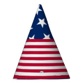 米国国旗の星とストライプ パーティーハット (右)