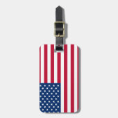 米国国旗の星とストライプ ラゲッジタグ (正面縦)