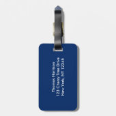 米国国旗の星とストライプ ラゲッジタグ (裏面縦)