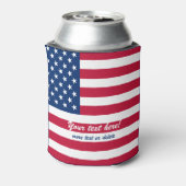 米国国旗の星とストライプ 缶クーラー (缶裏面)