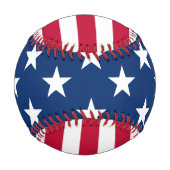 米国国旗の星とストライプ 野球ボール (裏面)