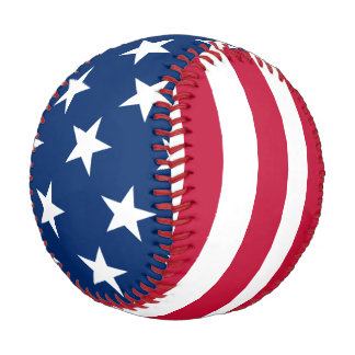 米国国旗の星とストライプ 野球ボール
